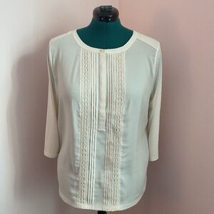 NWOT Ann Taylor Mixed-Media Top